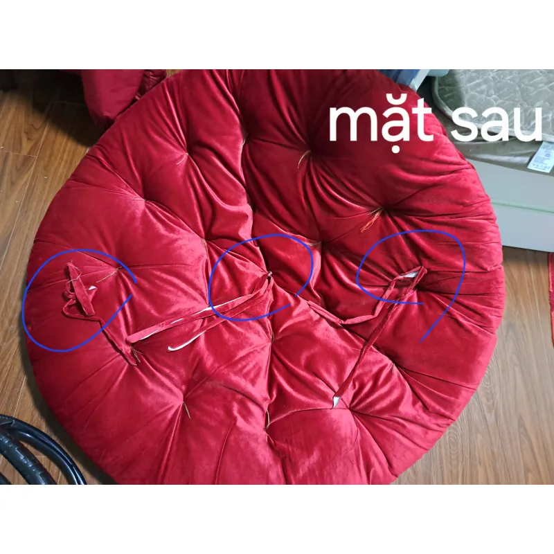 Ghế papasan 1m2 kèm gối decor nhà cửa khung mây nhựa chắc chắn 776859
