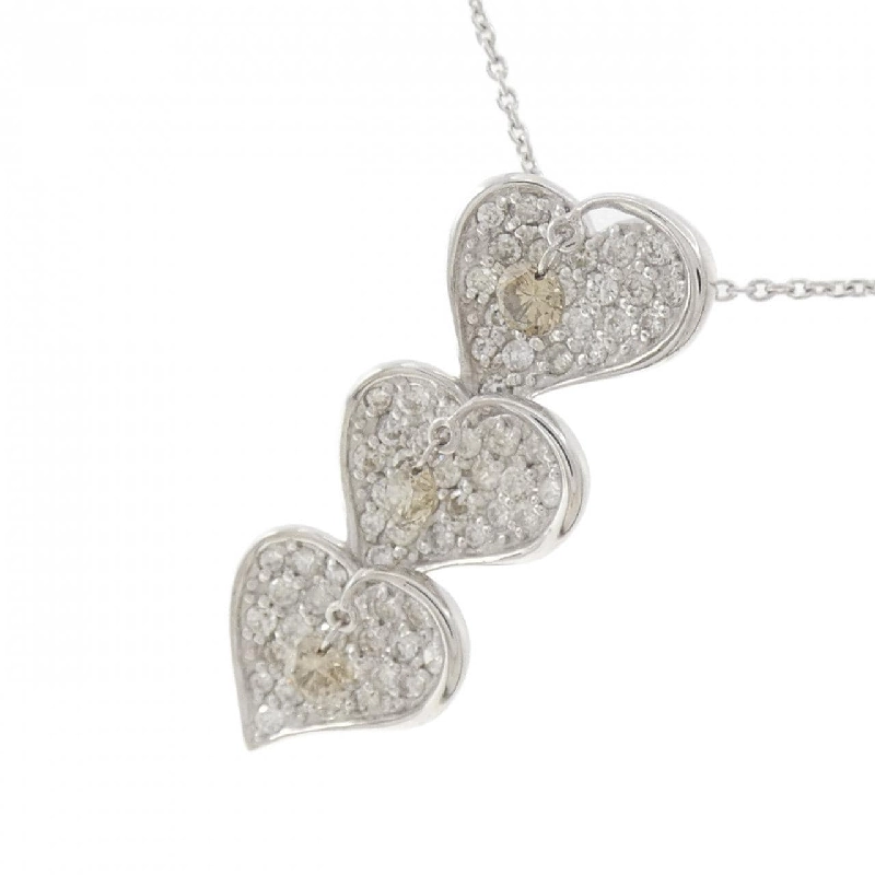 K18WG Dây chuyền kim cương hình trái tim 1.00CT - Hàng hiệu Chính hãng 862323