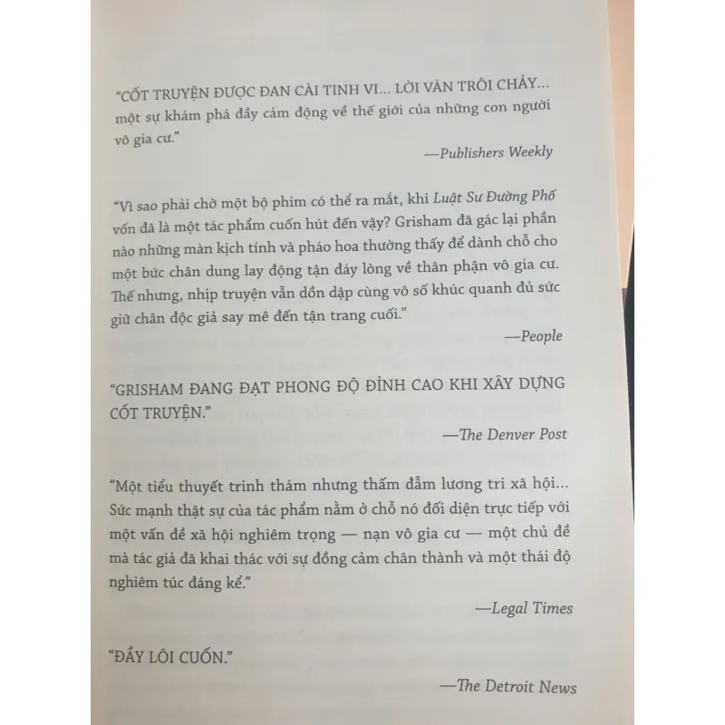 Sách Luật Sư Đường Phố - John Grisham tiểu thuyết mới 90% 1030074