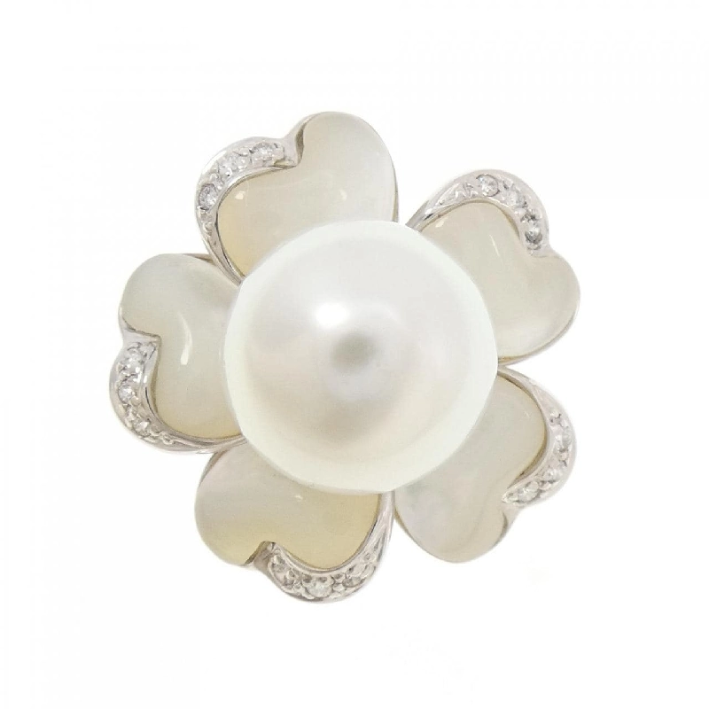 Nhẫn đá màu hoa K18WG - Hàng hiệu Authentic 851669