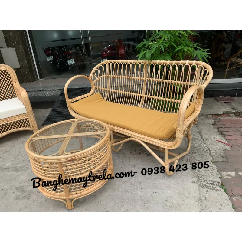 Sofa mây tay cuộn hiện đại 929314