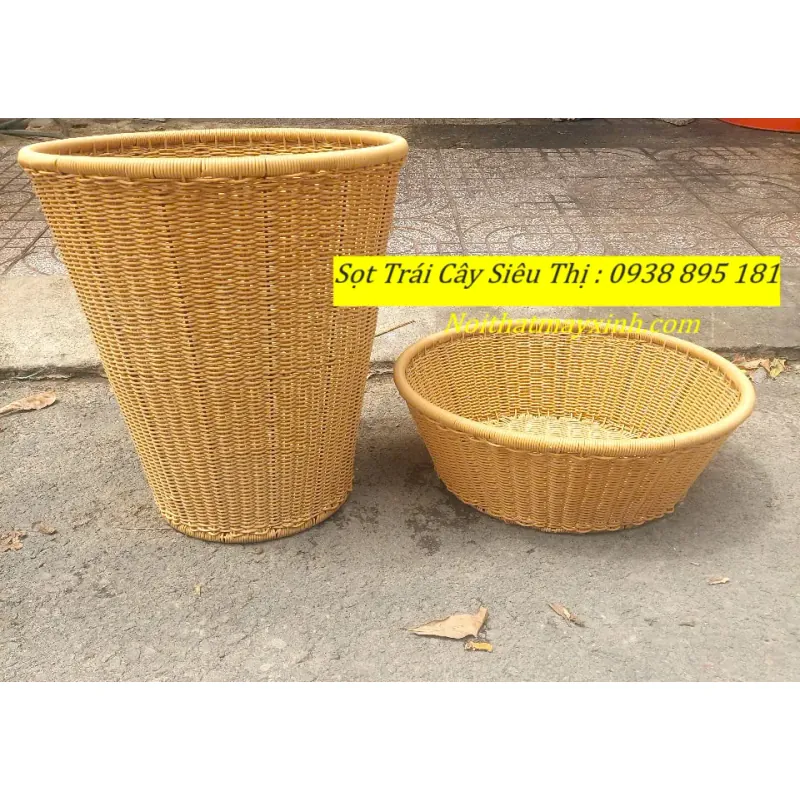 Giỏ mây trưng bày trái cây siêu thị cao 60 674842