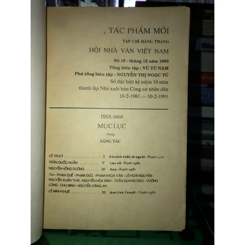 Tác phẩm mới - Tạp chí hàng tháng hội nhà văn Việt Nam số 10 786781