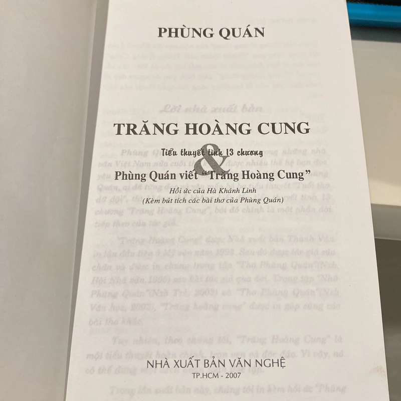 TRĂNG HOÀNG CUNG, TIỂU THUYẾT TÌNH 13 CHƯƠNG (XB 2007) 546988