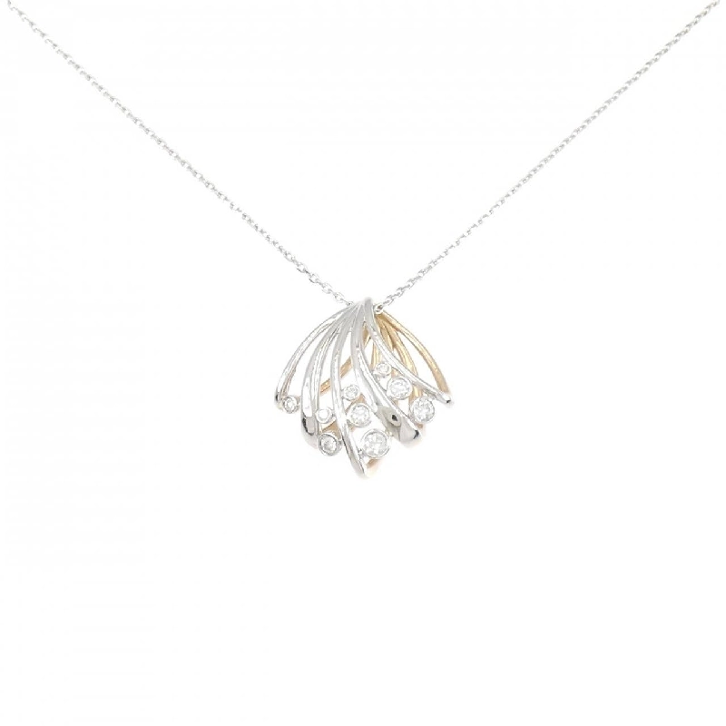 Dây chuyền kim cương PT900/K18PG/PT850 0.37CT - Hàng hiệu Chính hãng 860734