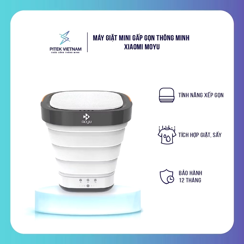 Máy giặt mini gấp gọn thông minh XIAOMI MOYU tiện lợi Có tia UV 215171