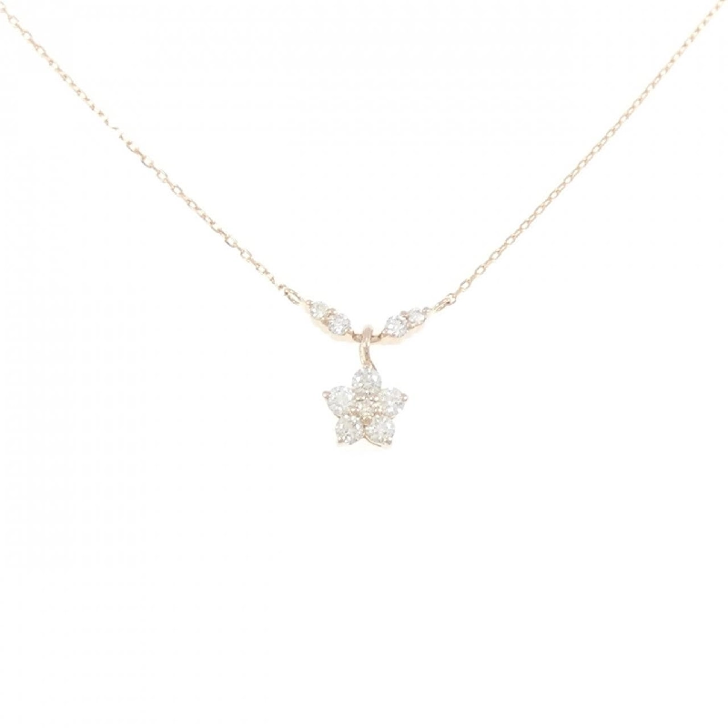 K18PG Hoa Kim Cương Dây Chuyền 0.20CT - Hàng hiệu Chính hãng 856607