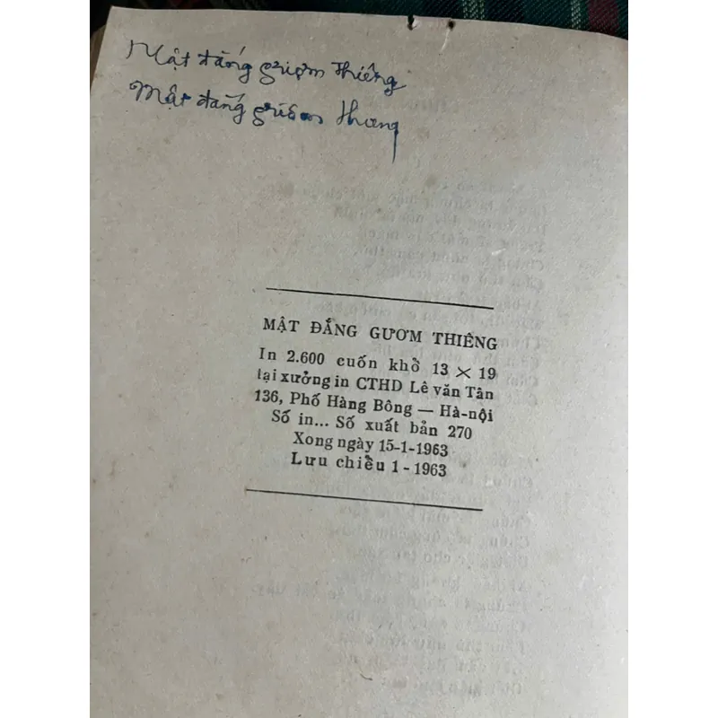 Mật đắng gươm thiêng - Tào Ngu, Mai Thiên, Vũ Thị Chi - nhà xuất bản văn hóa 1963 1058665