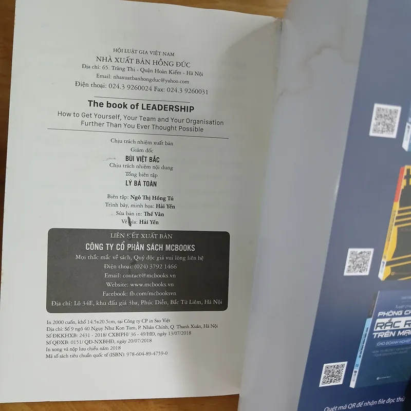 The Book Of Leadership (Dẫn Dắt Bản Thân, Đội Nhóm Và Tổ Chức Vươn Xa) - Anthony Gell 704193