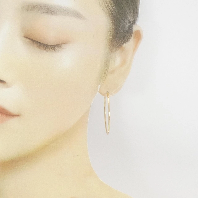 Bông tai hoop K18YG Star Jewelry 666038