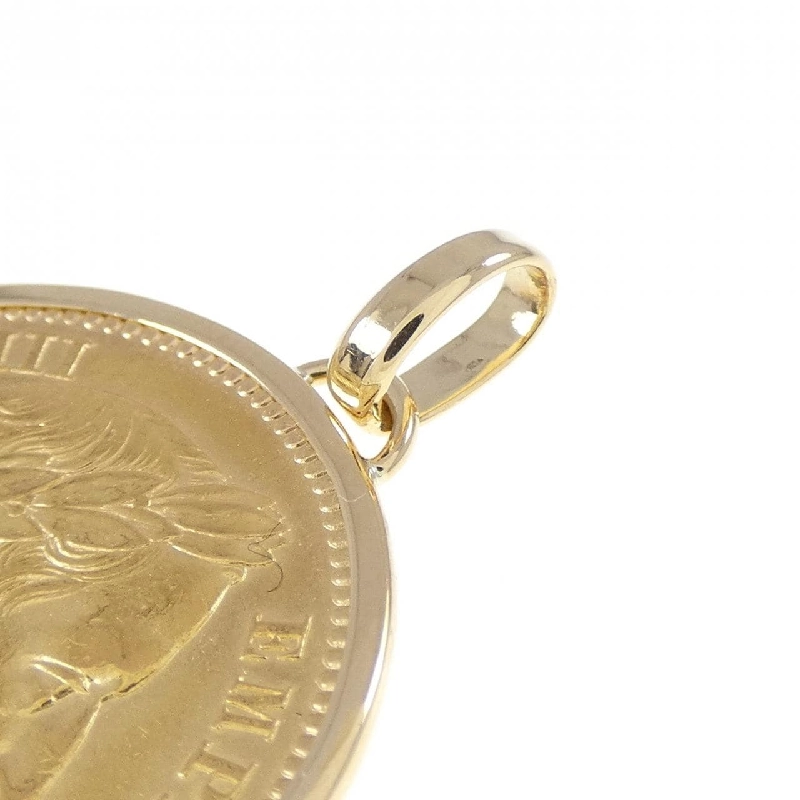 K18YG(枠) Đồng xu mặt dây chuyền - Hàng hiệu Authentic 864186