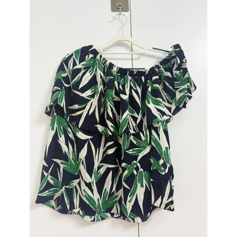 Áo voan trễ vai thời trang sz M màu xanh eva de eva đã qua sử dụng  929902