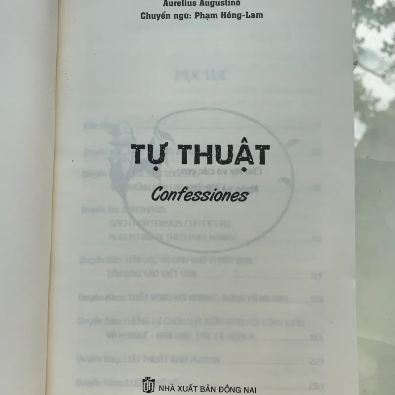 TỰ THUẬT CONFESSION - AURELIUS AUGUSTINÔ 753198