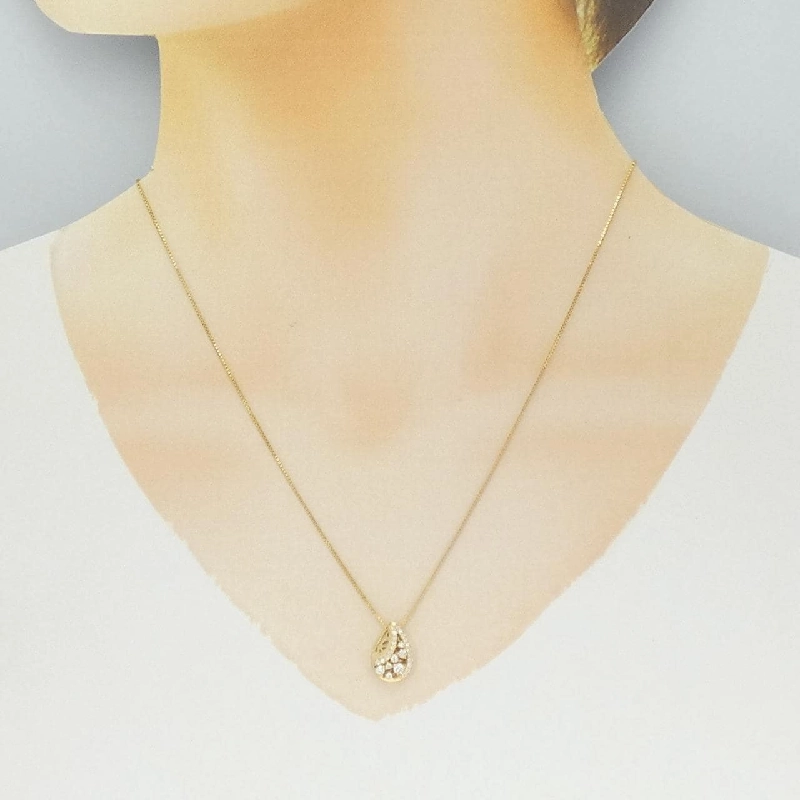 K18YG Dây chuyền kim cương 0.22CT - Hàng hiệu Chính hãng 859783