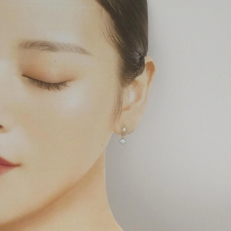 K18YG/PT850 Bông tai Aquamarine - Hàng hiệu Chính hãng 873336