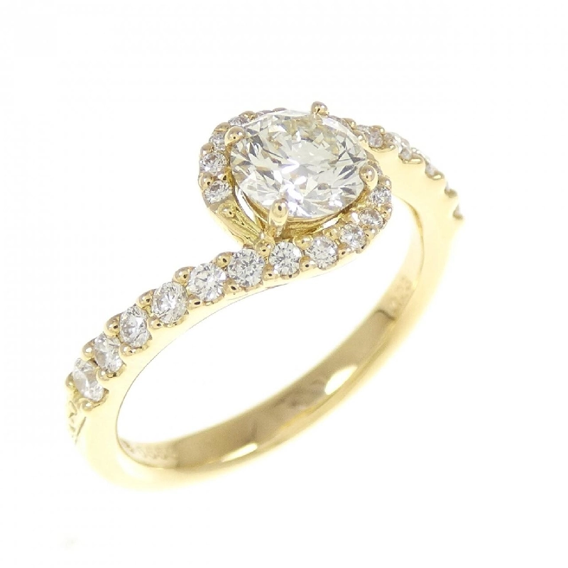 Nhẫn kim cương K18YG 0.553CT M SI1 3EXT H＆C - Hàng hiệu Authentic 874967