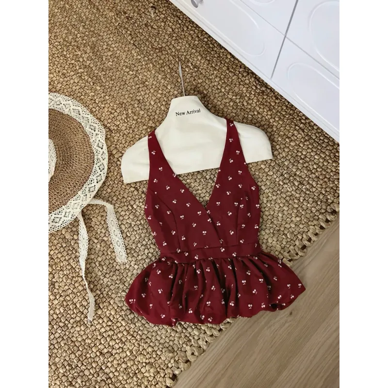 ÁO CỔ YẾM BUỘC NƠ SAU CHUN LƯNG DÁNG BÍ PHỒNG SIÊU XINH 1004384