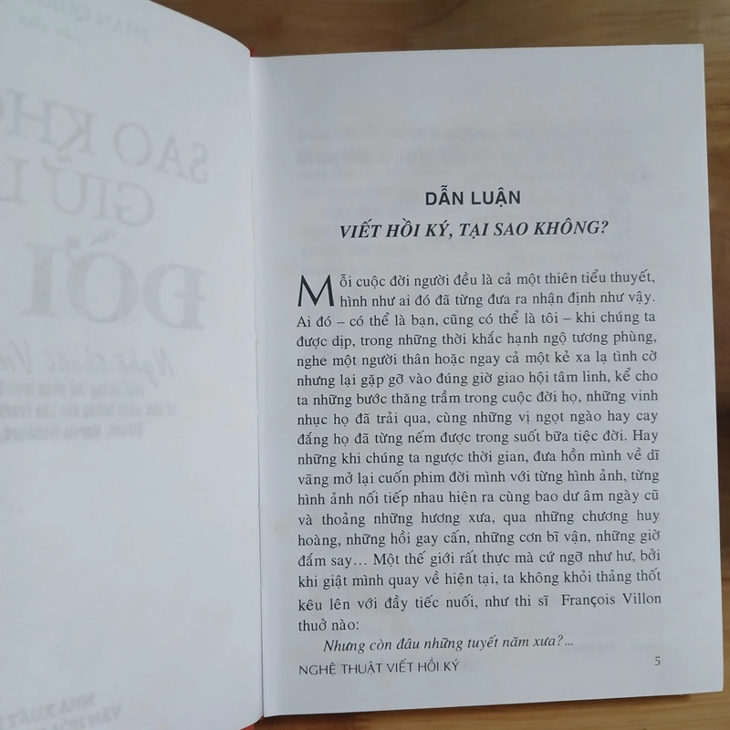 Sao Không Giữ Lại Đời Ta (Nghệ Thuật Viết Hồi Ký) - Phan Quang Định biên dịch 523517