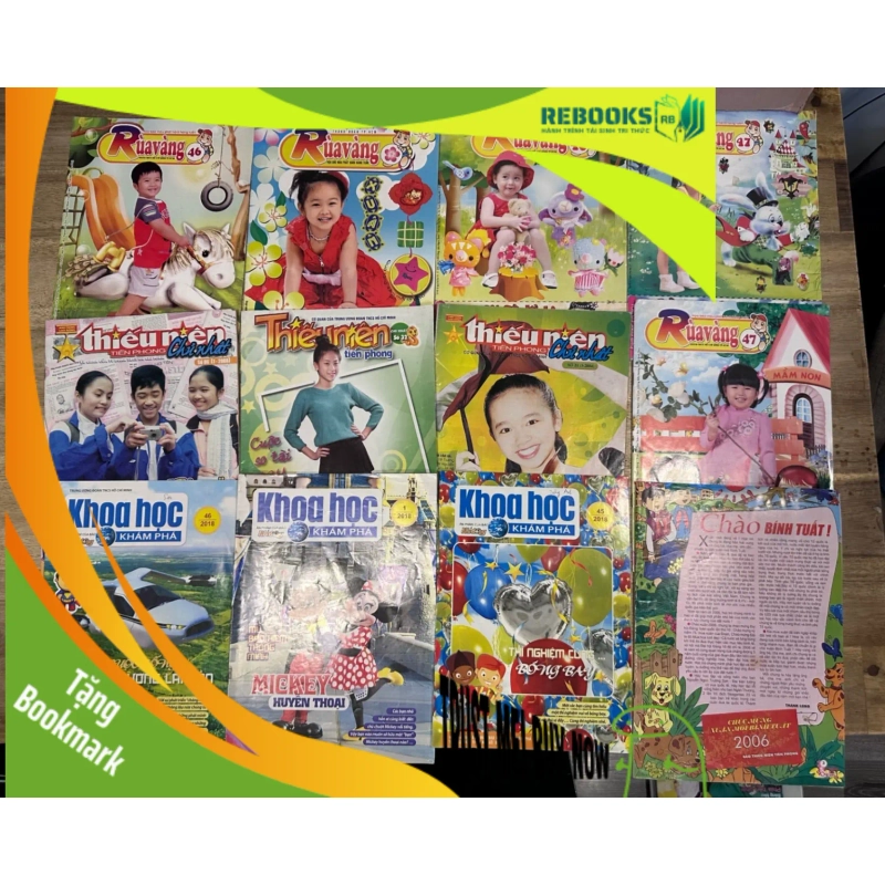 (TẶNG BOOKMARK) Combo 17 cuốn Rùa vàng, thiếu niên tiền phong, khoa học khám phá, mới 70% RBK2108 941806
