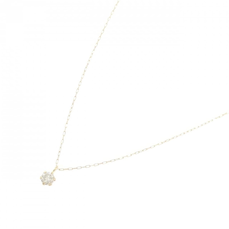 K18YG Solitaire Diamond Necklace 0.10CT - Hàng hiệu Authentic 863423