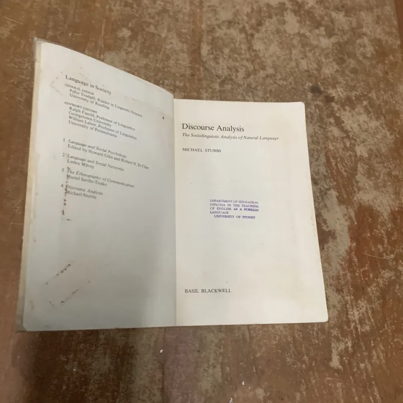 DISCOURSE ANALYSIS - Michael STUBBS 763157