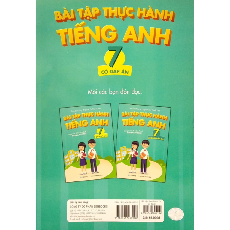 Bài Tập Thực Hành Tiếng Anh 7 (Có Đáp Án) - Dùng Kèm SGK Tiếng Anh 7 Global Success - Mai Lan Hương, Nguyễn Thị Thanh Tâm 147613