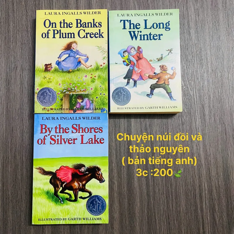 CHUYỆN  NÚI ĐỒI VÀ THẢO NGUYÊN ( BẢN TIẾNG ANH ) - BỘ 3 quyển#Laura Ingalls Wilder#HATRA 564674