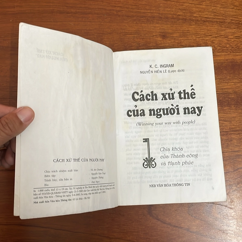 II Tựa sách: Cách Xử Thế Của Người Nay - K.C. Ingram - Nguyễn Hiến Lê (Dịch) - 2002 496894