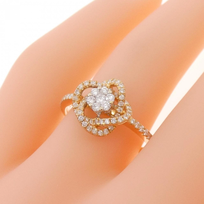 Nhẫn kim cương hoa K18PG/K18WG 0.118CT 667770