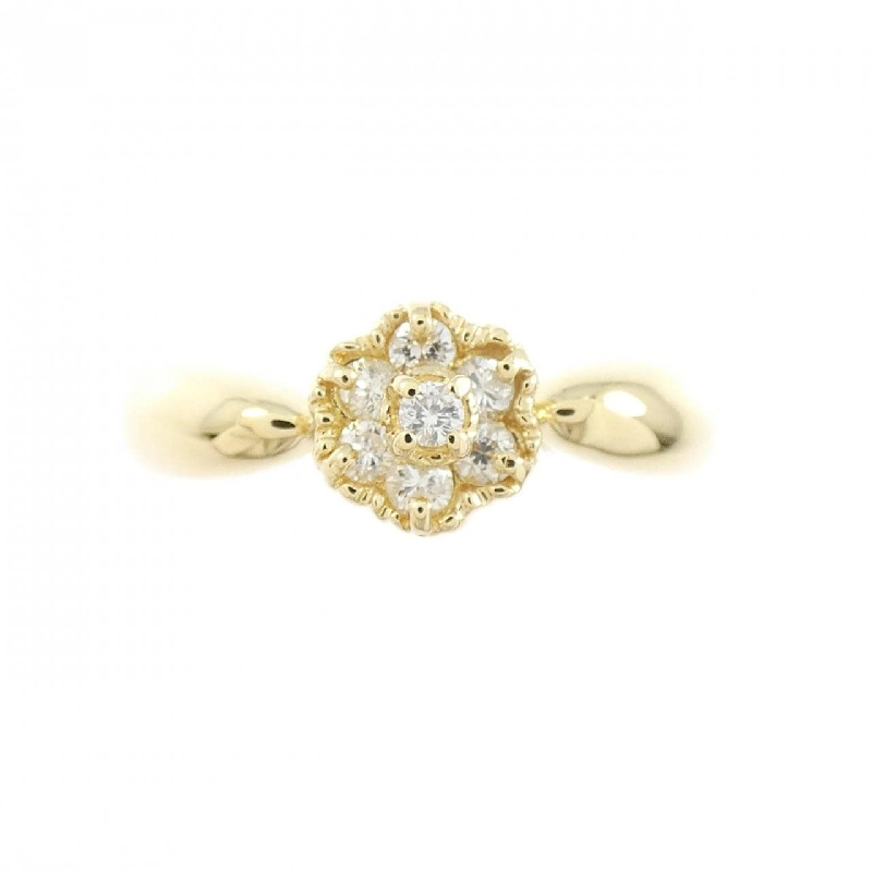 Nhẫn kim cương hoa K18YG 0.14CT 668469