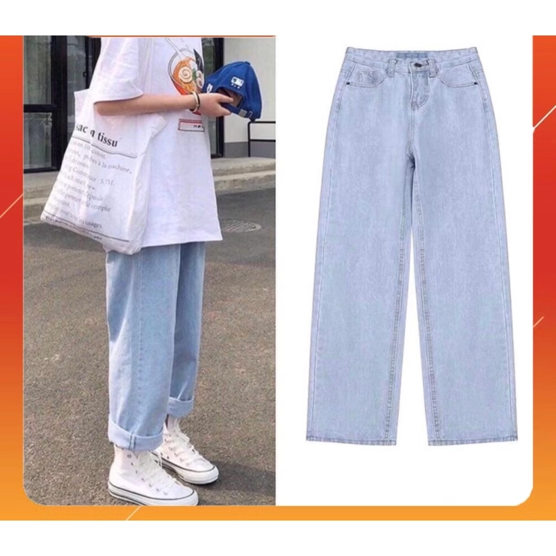 Quần jean nữ ống rộng size M cho chị em 474065