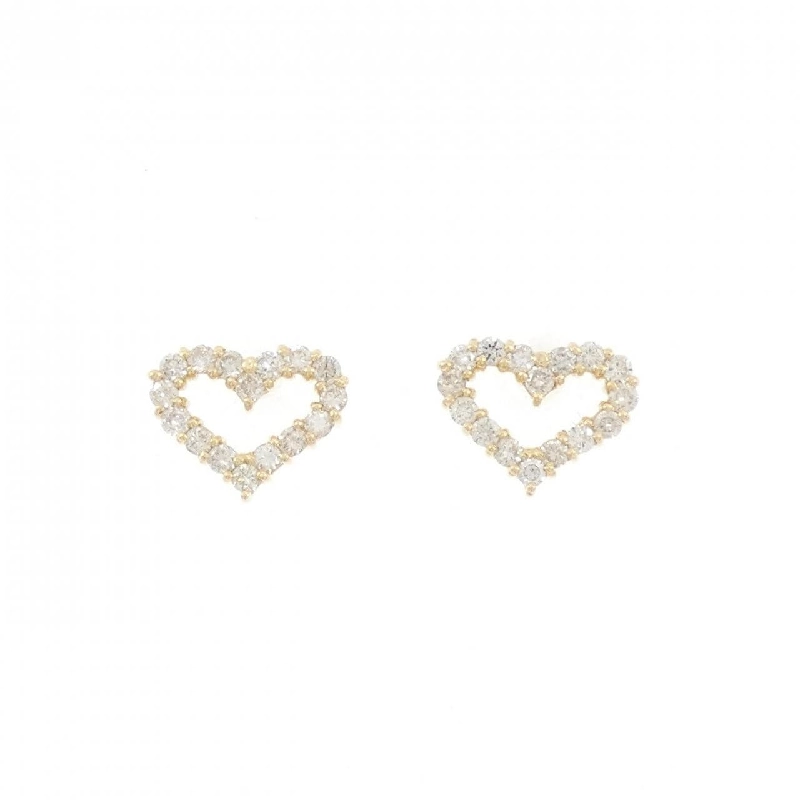 Bông tai kim cương hình trái tim K18YG 0.40CT - Hàng hiệu Chính hãng 870025