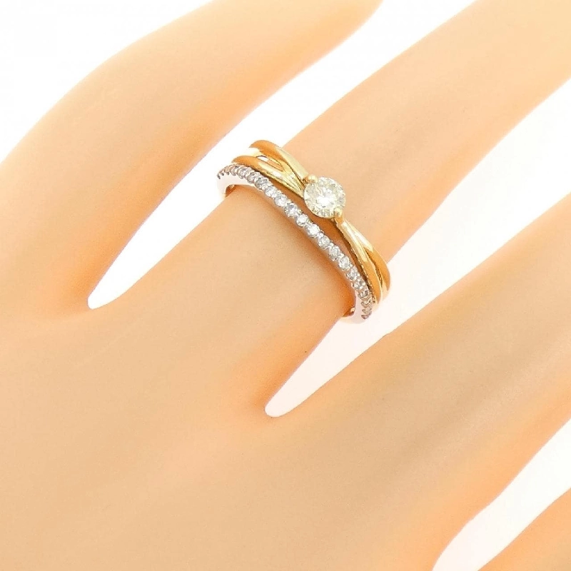 Nhẫn kim cương K18YG/PT900 0.180CT 668841