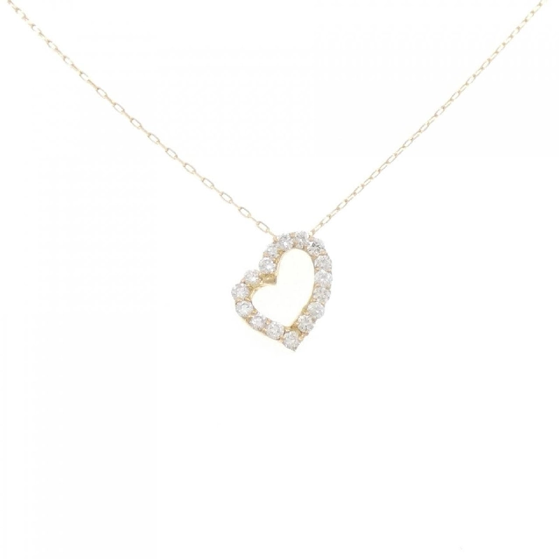 K18YG Dây chuyền kim cương hình trái tim 0.20CT - Hàng hiệu Chính hãng 860977