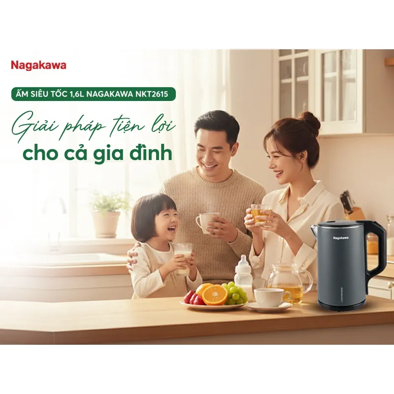 ẤM SIÊU TỐC 1.6L Nagakawa NKT2615 - Mới 100% 1011058
