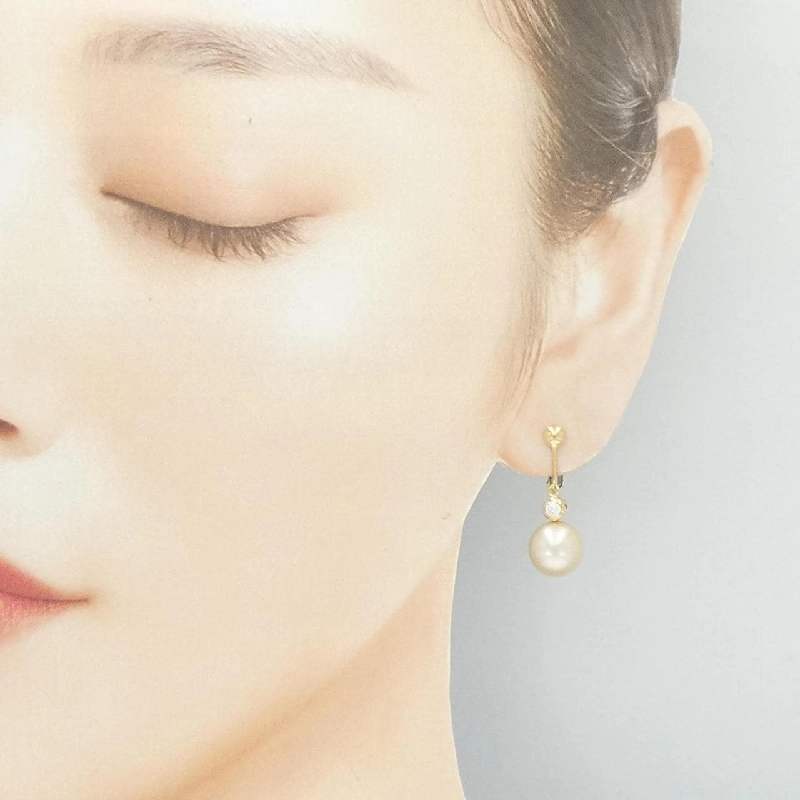 K18YG Bạch Ngọc Trai Bông Tai 9.2mm - Hàng hiệu Chính Hãng 873822