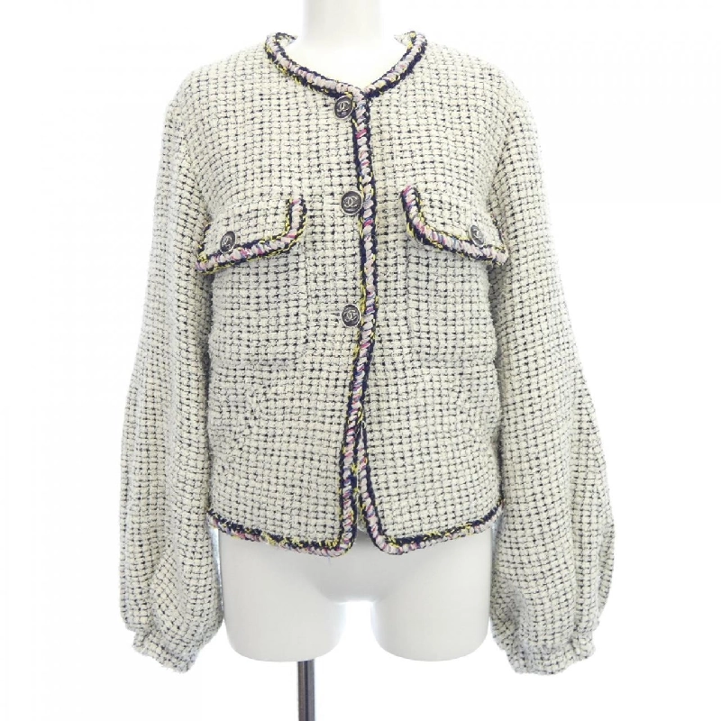 【Khuyến mãi】Áo khoác không cổ CHANEL 641593