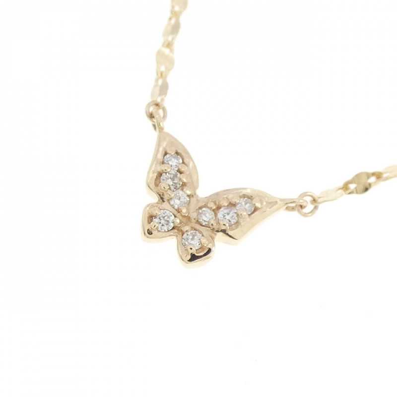 K10YG Bướm Kim Cương Dây Chuyền 0.04CT - Hàng hiệu Chính Hãng 863126