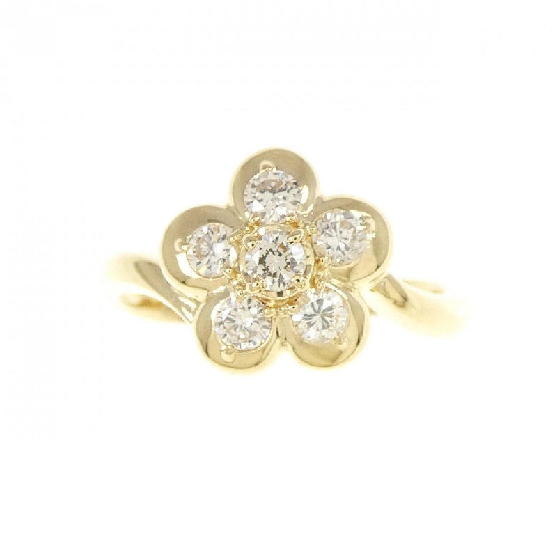 Nhẫn kim cương hoa K18YG 0.30CT 671562