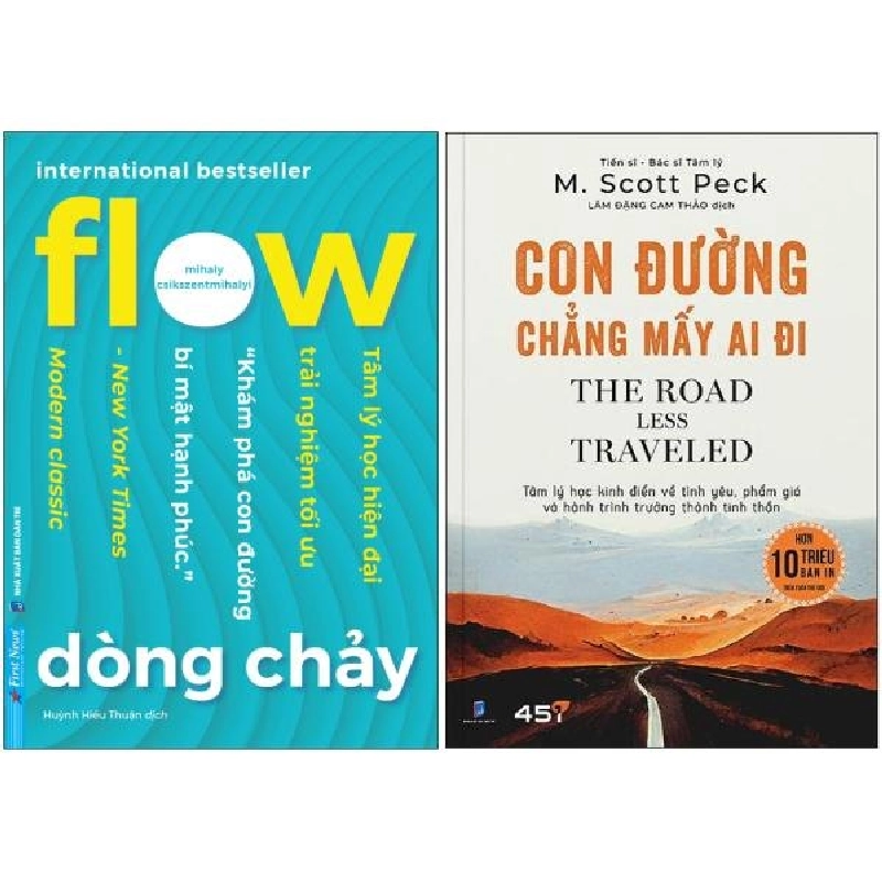 Combo Sách Con Đường Chẳng Mấy Ai Đi + Flow - Dòng Chảy (Bộ 2 Cuốn) - M. Scott Peck, Mihaly Csikszentmihalyi 743536