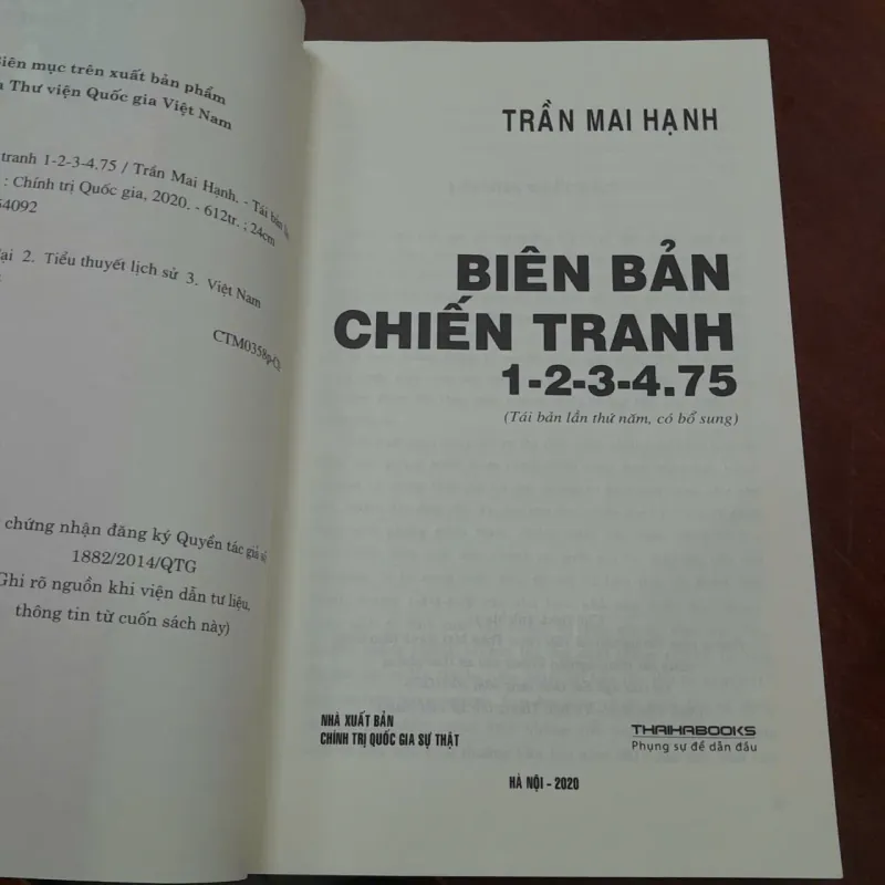 BIÊN BẢN CHIẾN TRANH 1-2-3-4.75 - TRẦN MAI HẠNH 991701