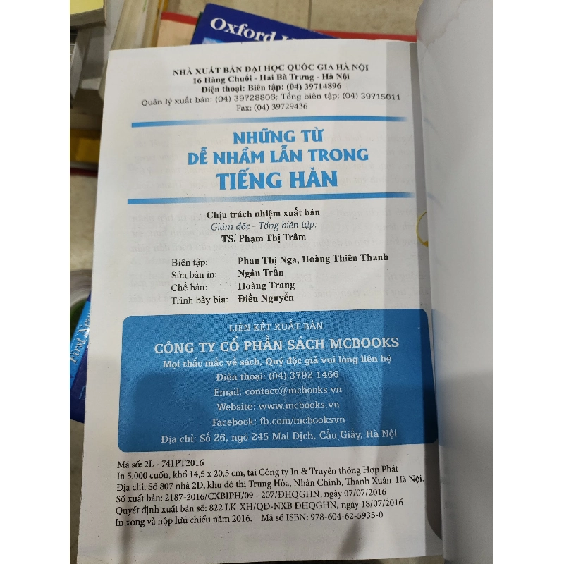 Những từ dễ nhầm lẫn trong tiếng Hàn - Trang Thơm chủ biên 496364