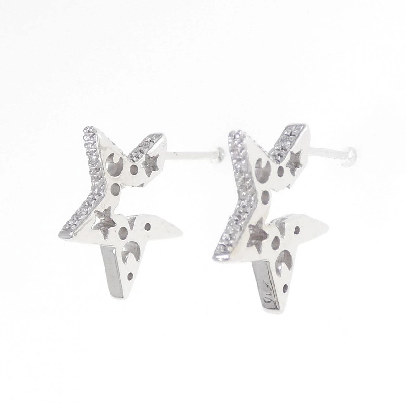 750WG/K18WG Bông tai kim cương hình sao - Hàng hiệu Authentic 871772