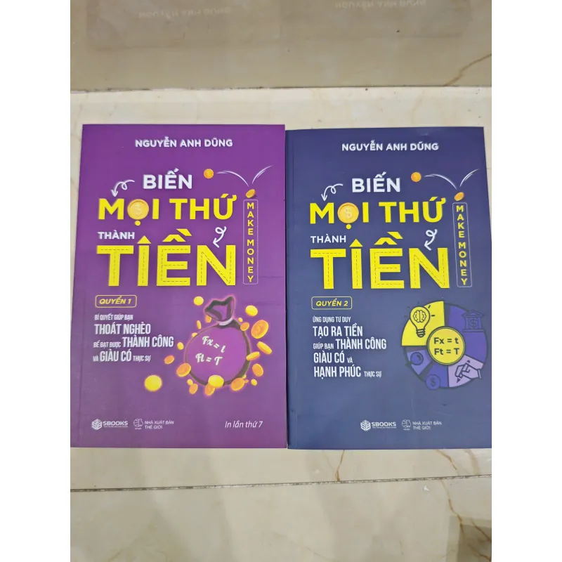 4 Cuốn Tư duy mở Tư duy ngược + Biến mọi thứ thành tiền TẬP 1+2 717527