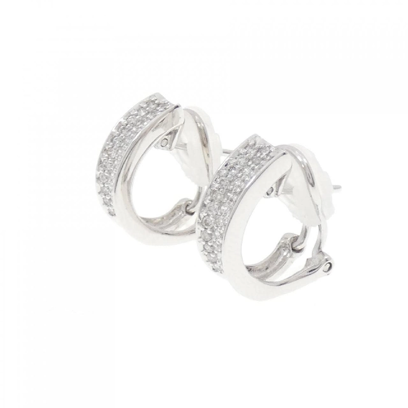 K18WG Bông tai/Khuyên tai kim cương Pavé 0.50CT - Hàng hiệu Chính hãng 875478