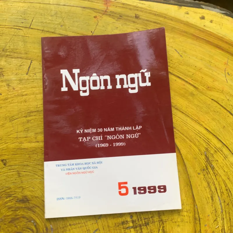 NGÔN NGỮ TẠP CHÍ NGÔN NGỮ SỐ 5 NĂM 1999 753497