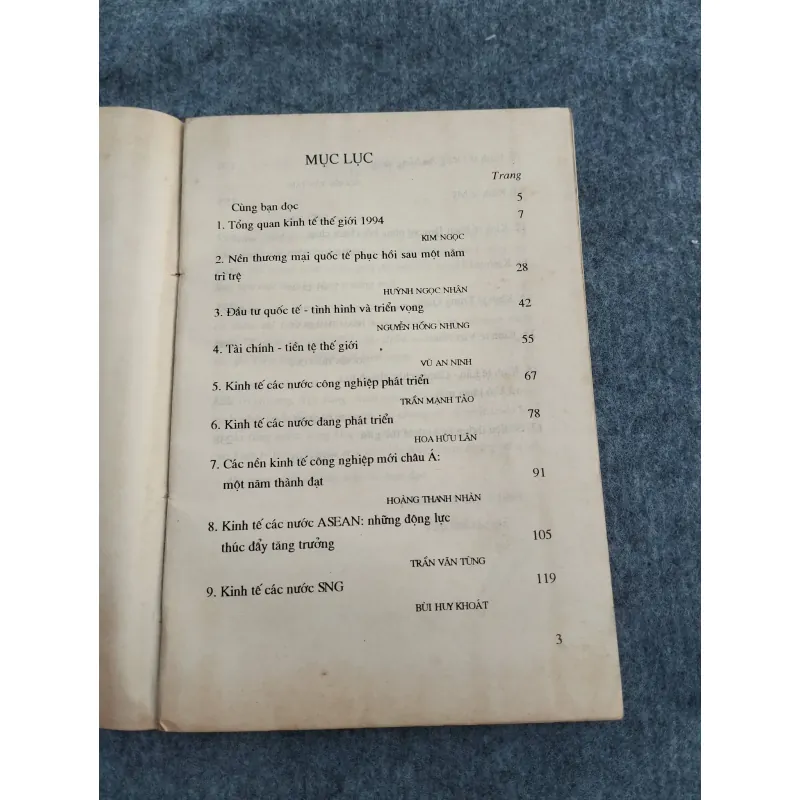 KINH TẾ THẾ GIỚI 1994: ĐẶC ĐIỂM VÀ TRIỂN VỌNG 937250