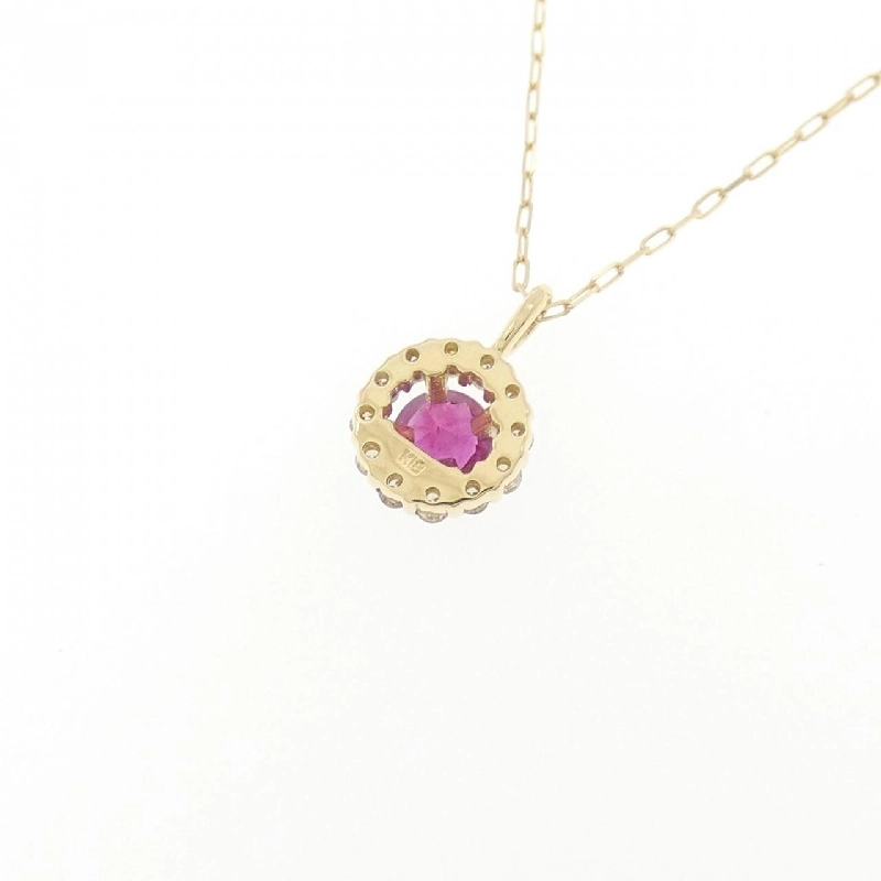 Dây chuyền ruby K18YG 0.10CT - Hàng hiệu chính hãng 859061