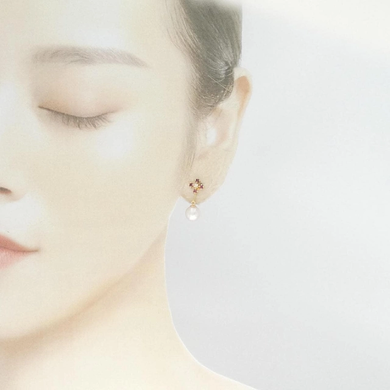 K18YG Bông tai đá màu - Hàng hiệu Chính hãng 872276