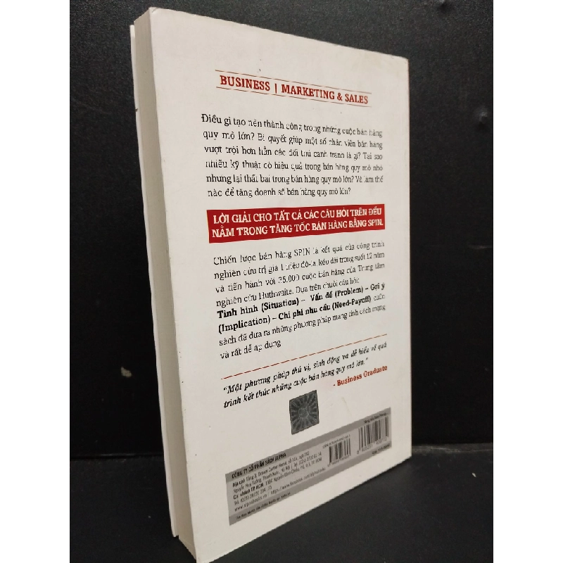 Tăng Tốc Bán Hàng Bằng Spin mới 80% bẩn nhẹ 2020 HCM2105 Neil Rackham SÁCH MARKETING KINH DOANH 342584